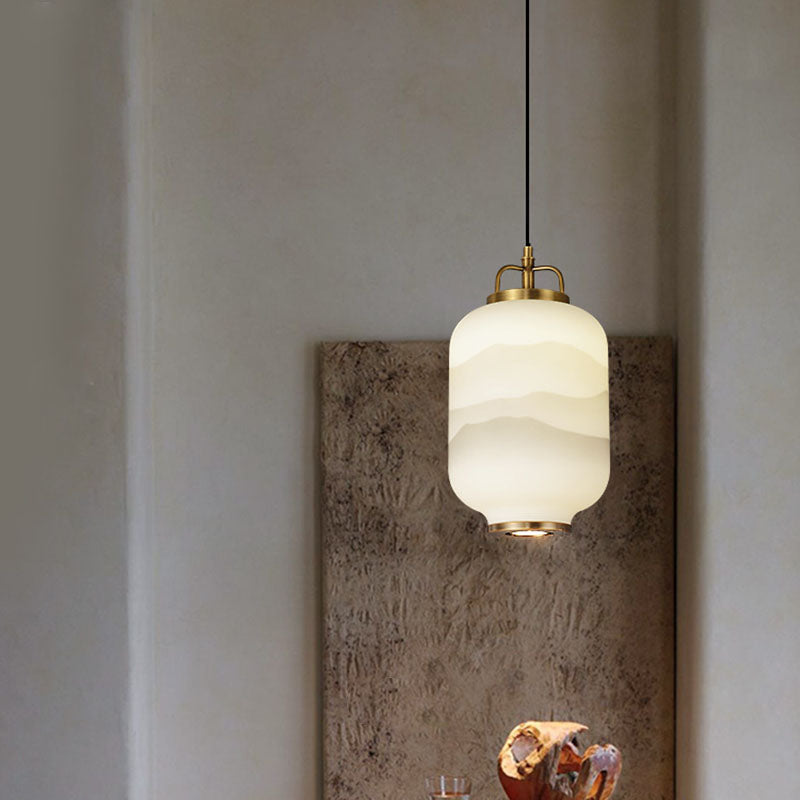 Frosted Glass Pendant Light – Modern Decorative Ceiling Lamp