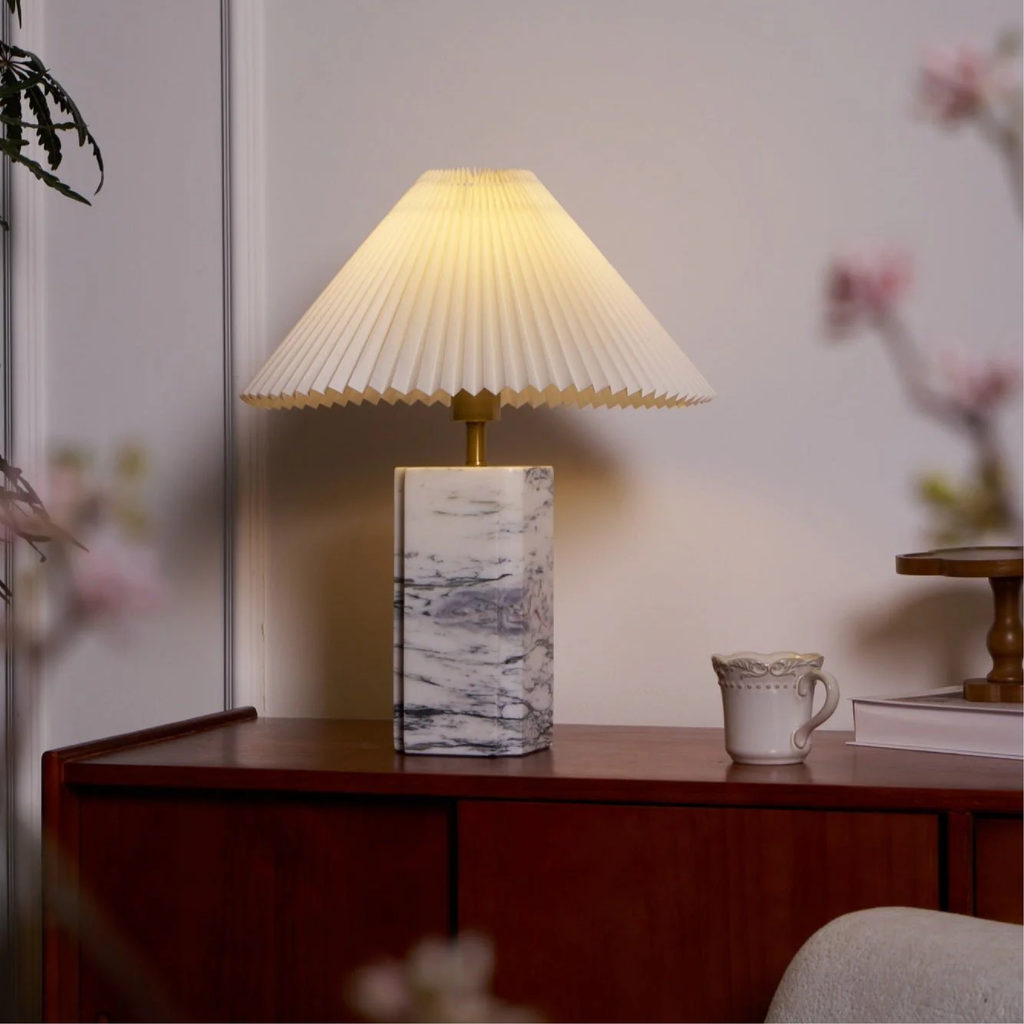Luxury Marble Table Lamp – Modern Minimalist Home Lighting