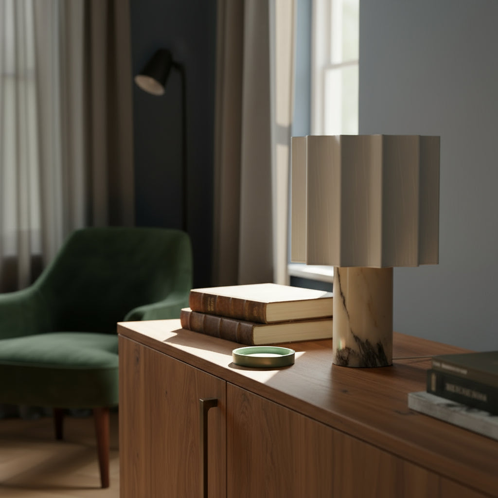 Marble Table Lamp – Modern Elegant Decorative Light