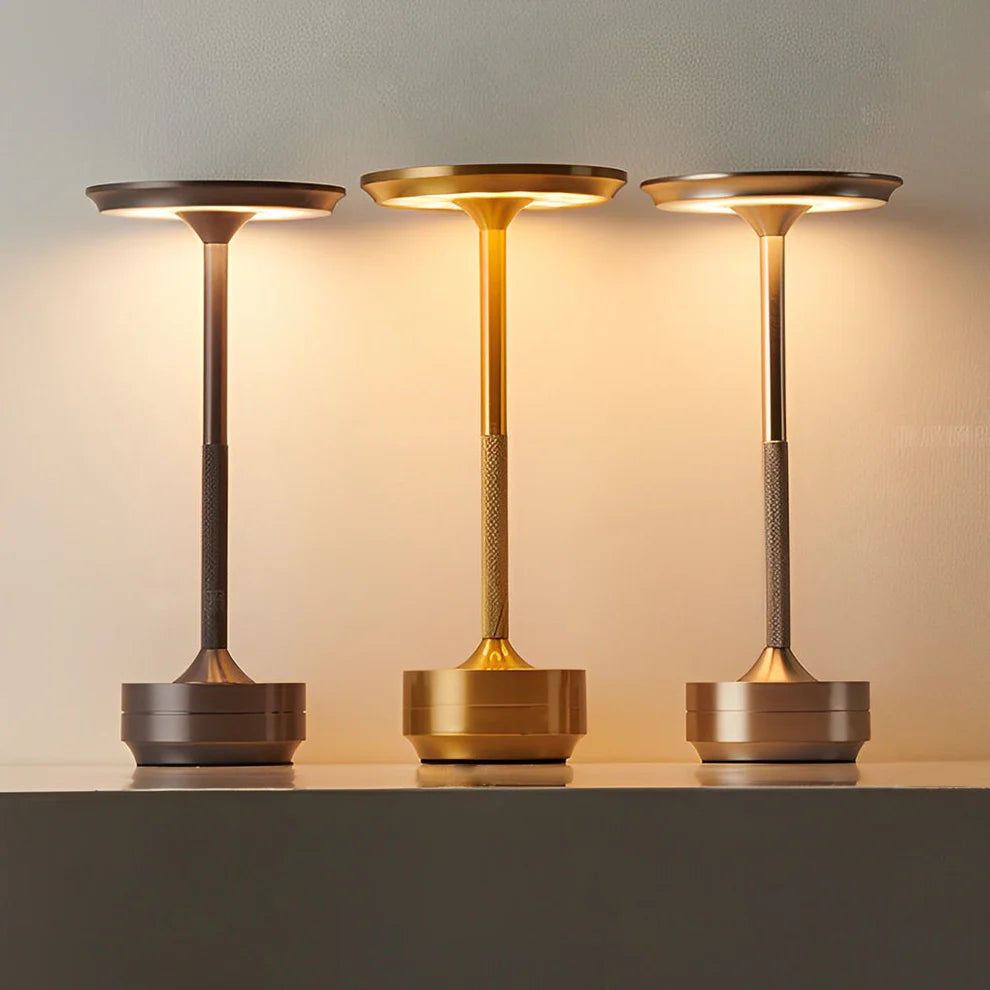 Rechargeable Cordless LED Table Lamp – Touch Dimming, Modern Metal Design