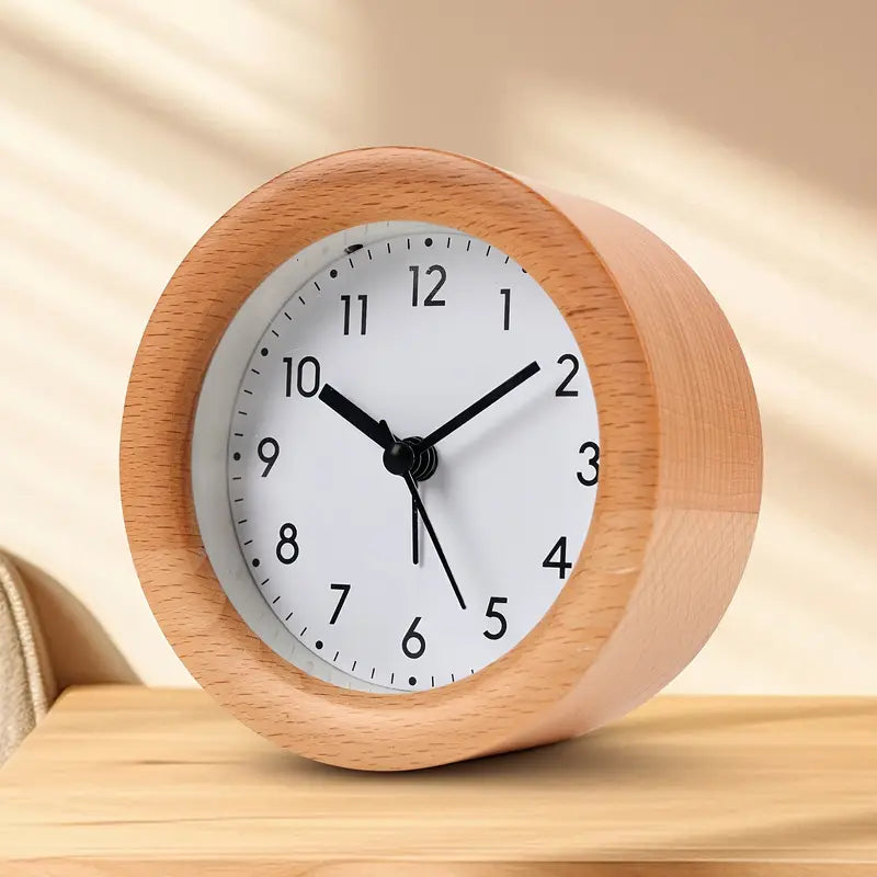 Silent Wooden Alarm Clock | Peaceful Sleep & Gentle Night Light