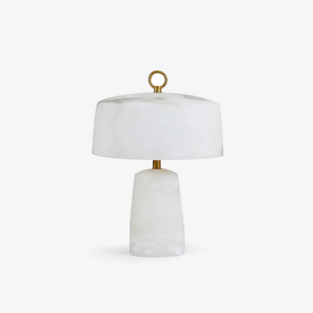 Alabaster Table Lamp – Modern Bedside Light for Elegant Interiors