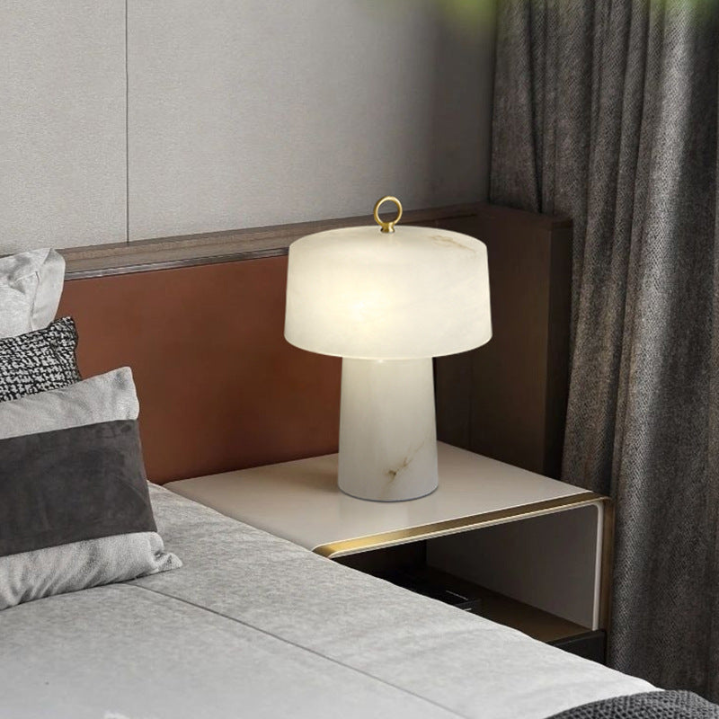 Alabaster Table Lamp – Modern Bedside Light for Elegant Interiors
