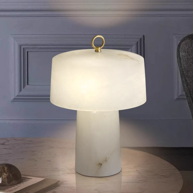 Alabaster Table Lamp – Modern Bedside Light for Elegant Interiors