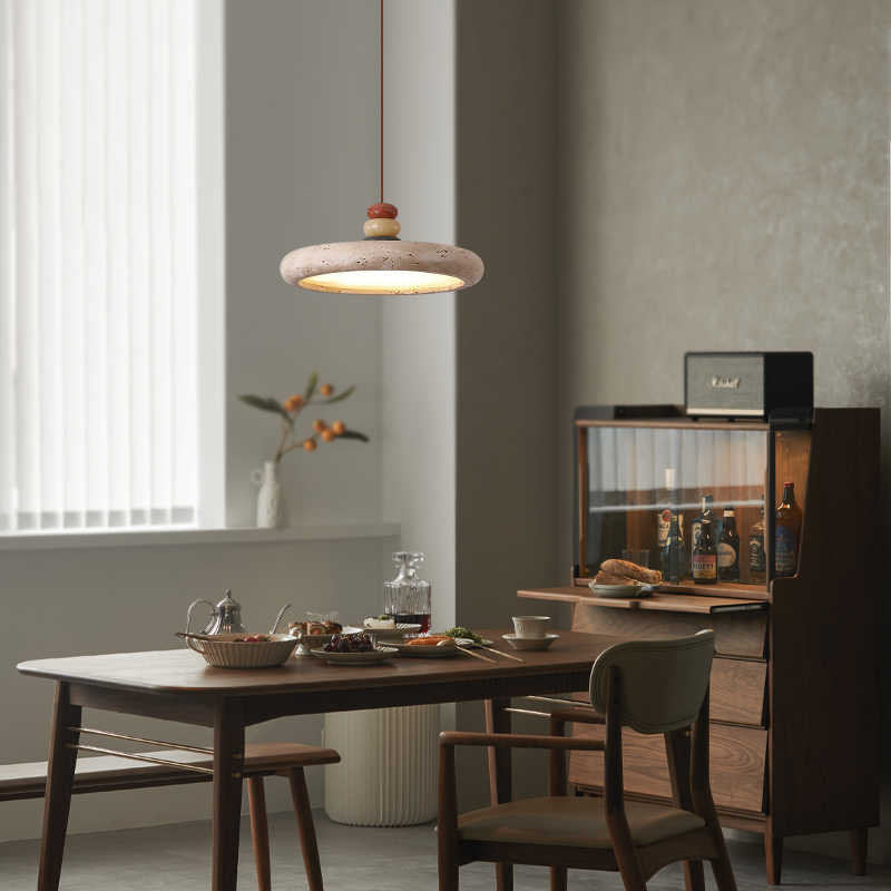 Modern Travertine Pendant Lamp – Ambient Lighting for Modern Spaces