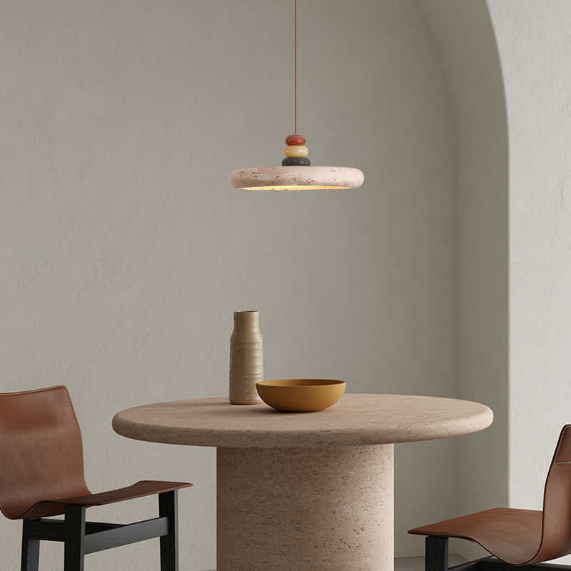 Modern Travertine Pendant Lamp – Ambient Lighting for Modern Spaces