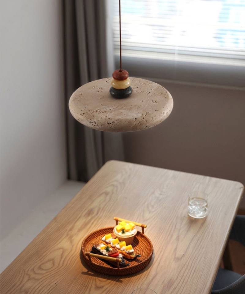 Modern Travertine Pendant Lamp – Ambient Lighting for Modern Spaces