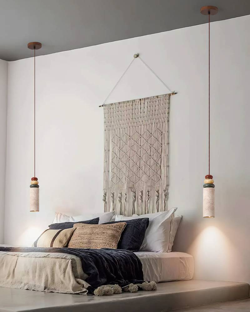 Modern Travertine Pendant Lamp – Ambient Lighting for Modern Spaces