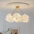 Modern Glass Leaf Chandelier – Luxury Gold Ceiling Light