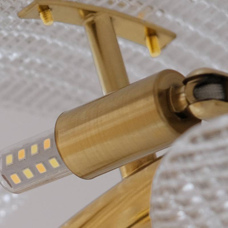 Modern Glass Leaf Chandelier – Luxury Gold Ceiling Light