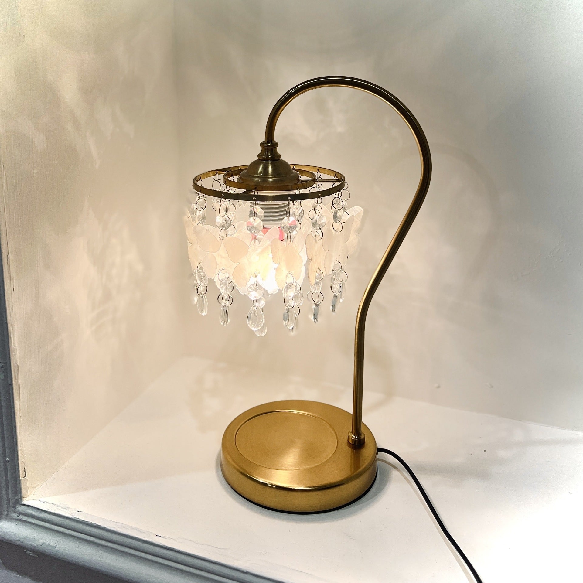 Decorative Crystal Table Lamp – Statement Lighting with Butterfly Detail