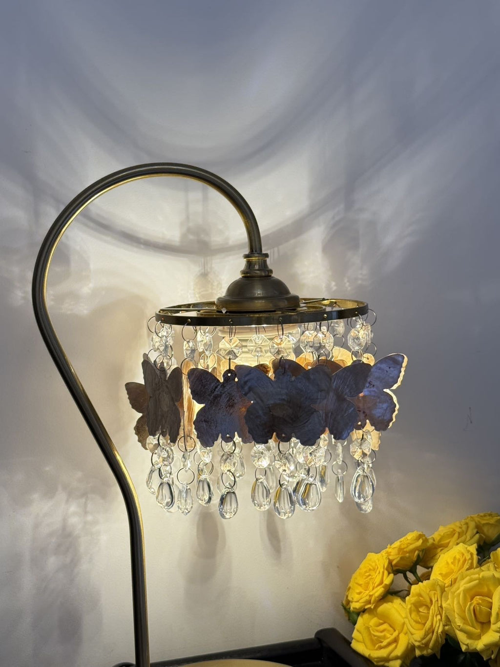 Decorative Crystal Table Lamp – Statement Lighting with Butterfly Detail