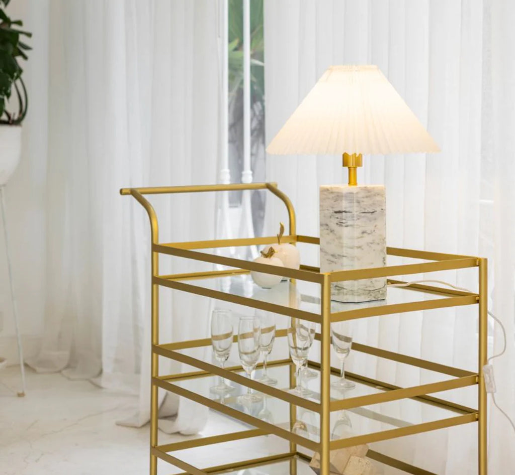 Luxury Marble Table Lamp – Modern Minimalist Home Lighting