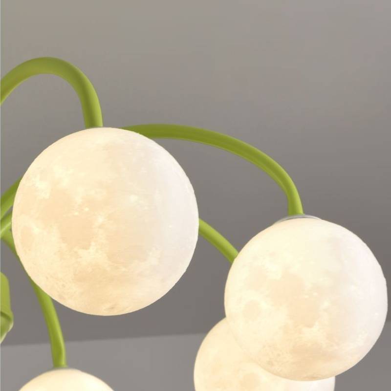 Modern Moon Globe Chandelier – Kids Bedroom Ceiling Light | 6/8 Head Nursery Lighting Fixture