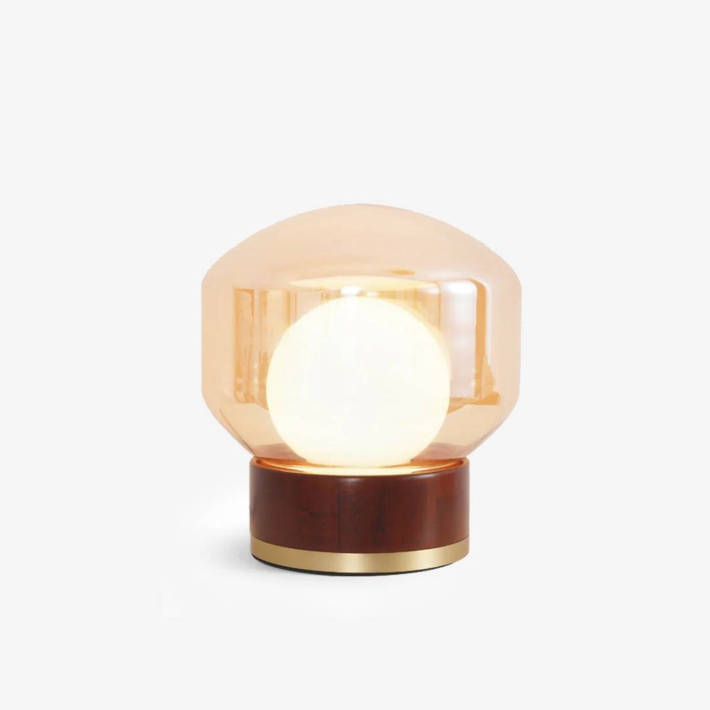 Corlo Smoked Glass Table Lamp – Modern Bedside Light