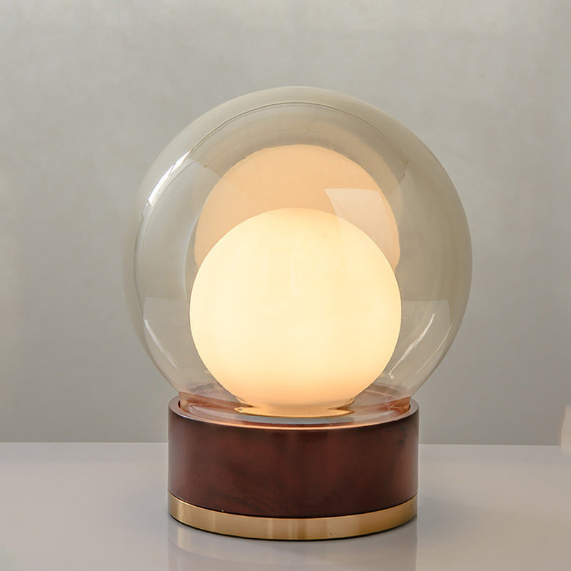 Corlo Smoked Glass Table Lamp – Modern Bedside Light