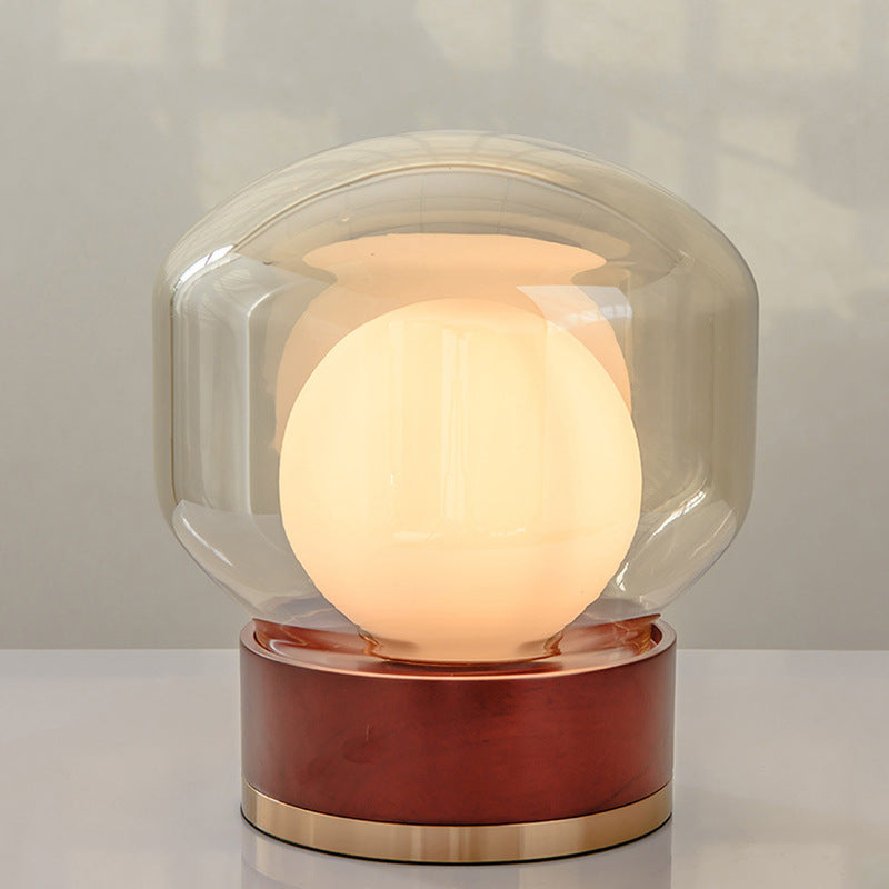 Corlo Smoked Glass Table Lamp – Modern Bedside Light