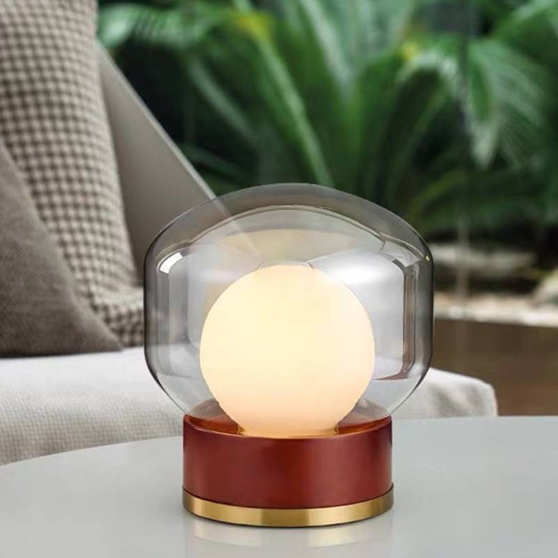 Corlo Smoked Glass Table Lamp – Modern Bedside Light