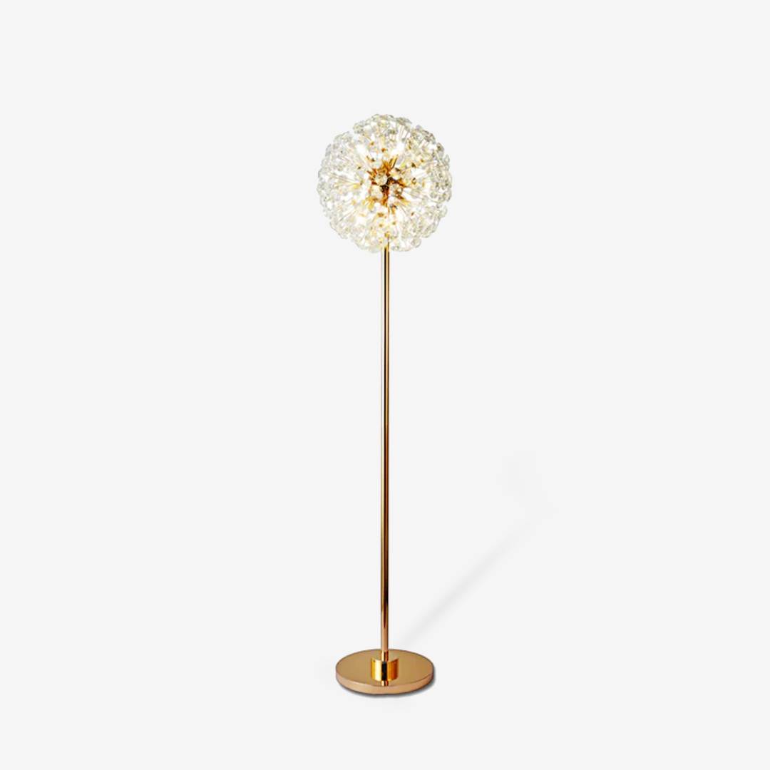Dandelion Crystal Floor Lamp – Luxury Gold Standing Light