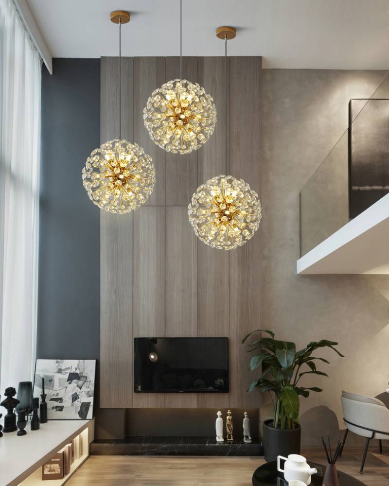 Crystal Burst Pendant Light – Modern Decorative Ceiling Chandelier