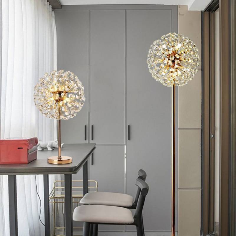 Crystal Dandelion Table Lamp – Luxury Modern Bedside Light
