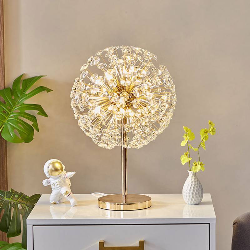 Crystal Dandelion Table Lamp – Luxury Modern Bedside Light