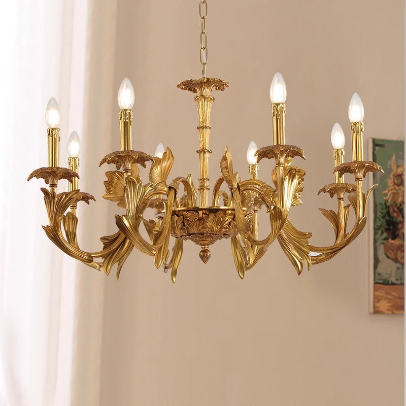 Vintage Style Chandelier – Gold Ceiling Light for Dining & Living Spaces