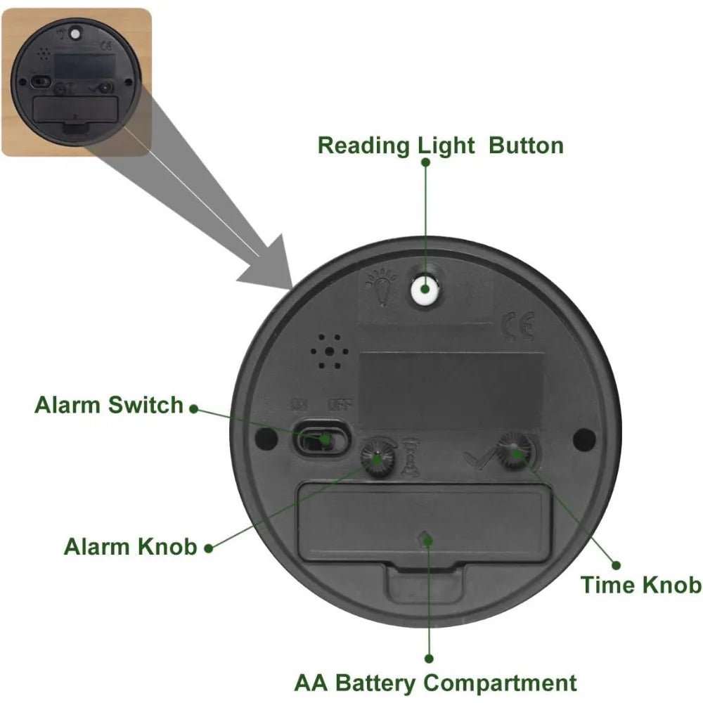 Silent Wooden Alarm Clock | Peaceful Sleep & Gentle Night Light