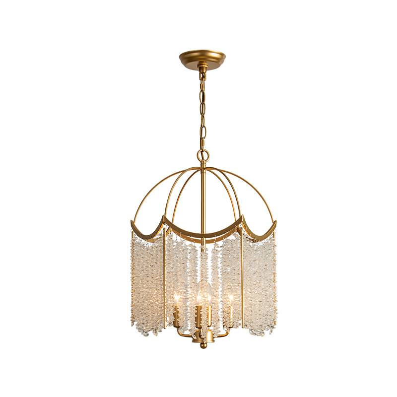 Luxury Crystal Pendant Light – Gold Chandelier Ceiling Lamp