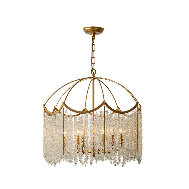 Luxury Crystal Pendant Light – Gold Chandelier Ceiling Lamp