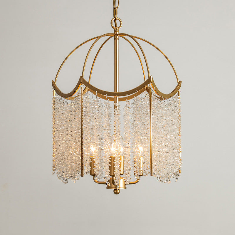 Luxury Crystal Pendant Light – Gold Chandelier Ceiling Lamp