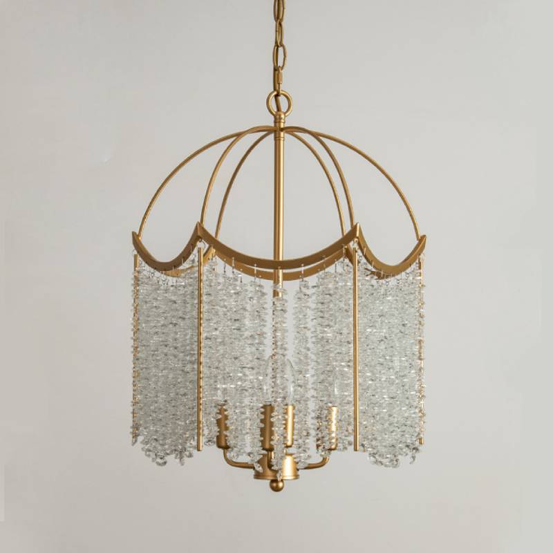 Luxury Crystal Pendant Light – Gold Chandelier Ceiling Lamp