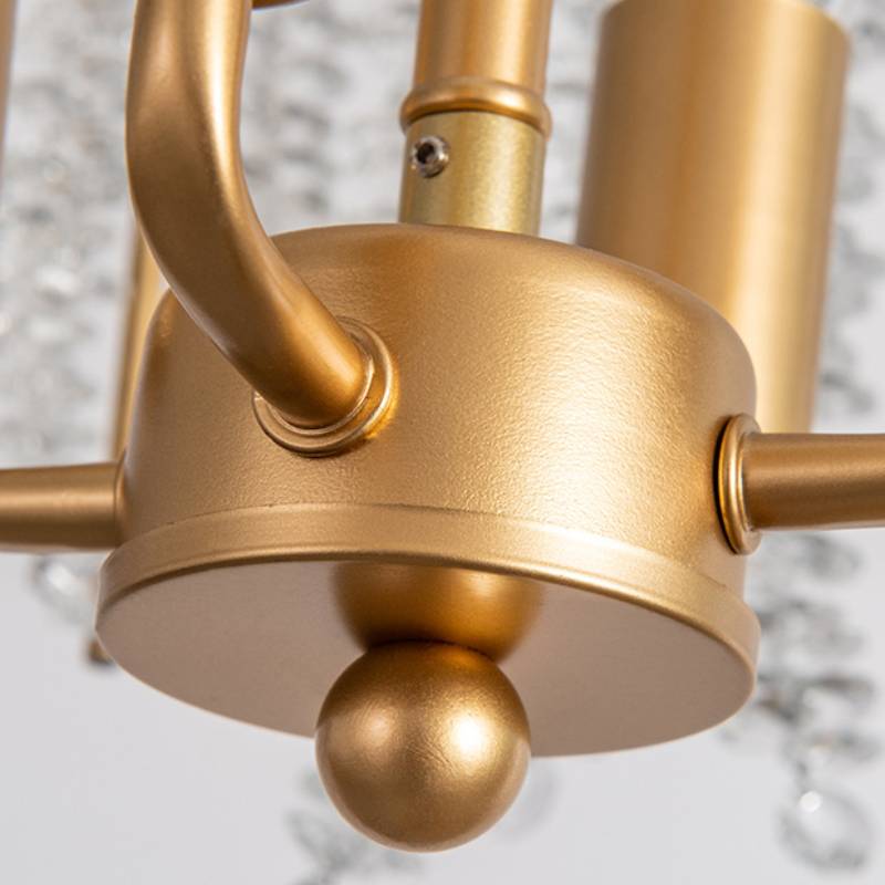 Luxury Crystal Pendant Light – Gold Chandelier Ceiling Lamp