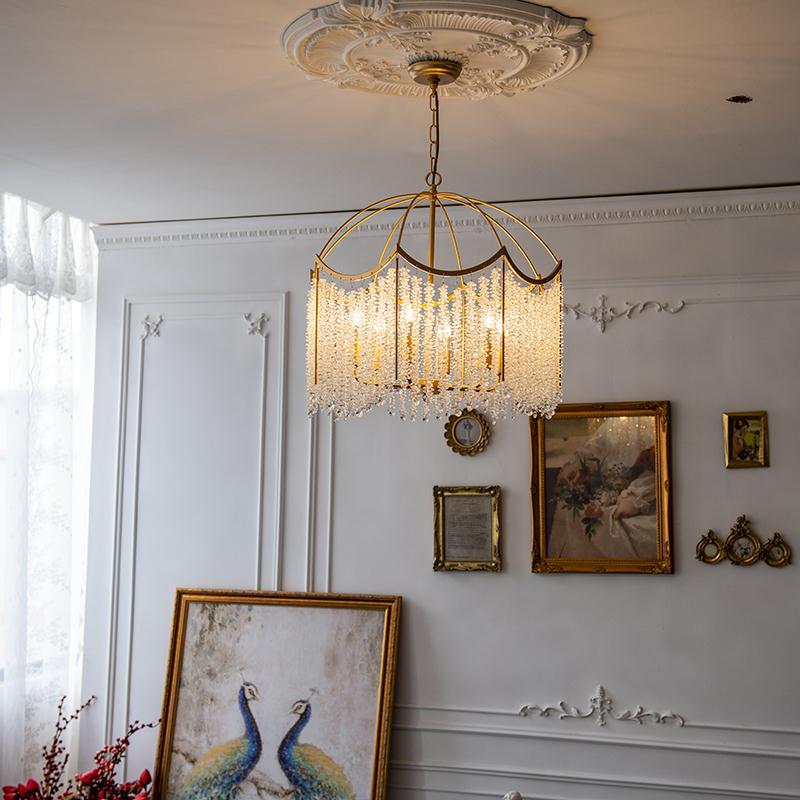 Luxury Crystal Pendant Light – Gold Chandelier Ceiling Lamp