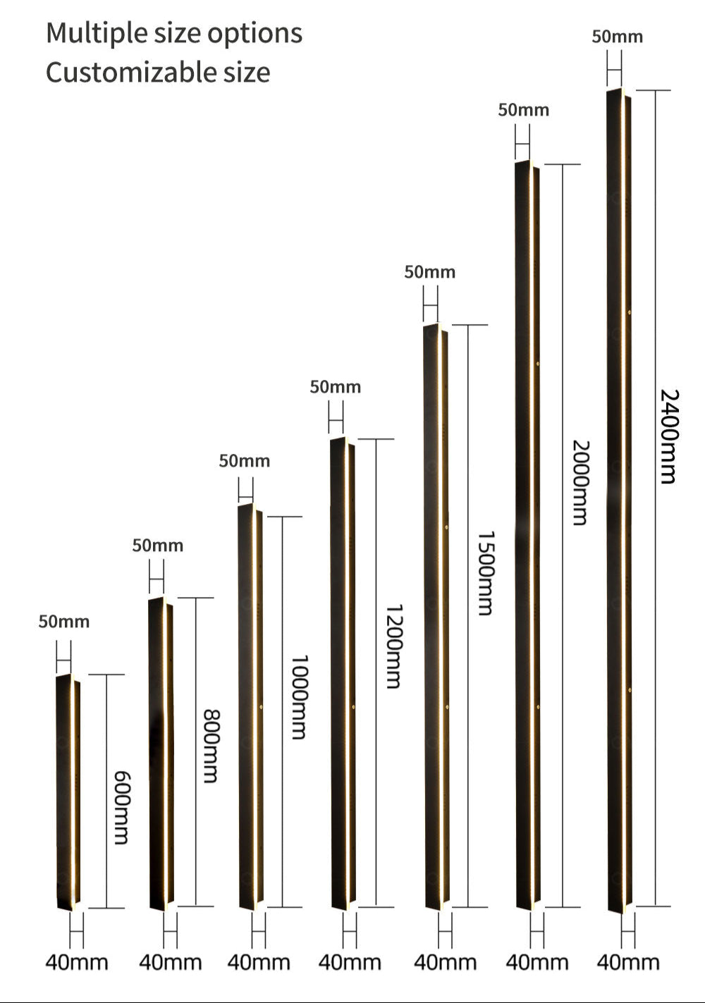 Modern LED Strip Wall Light – Minimalist Outdoor & Indoor Lighting