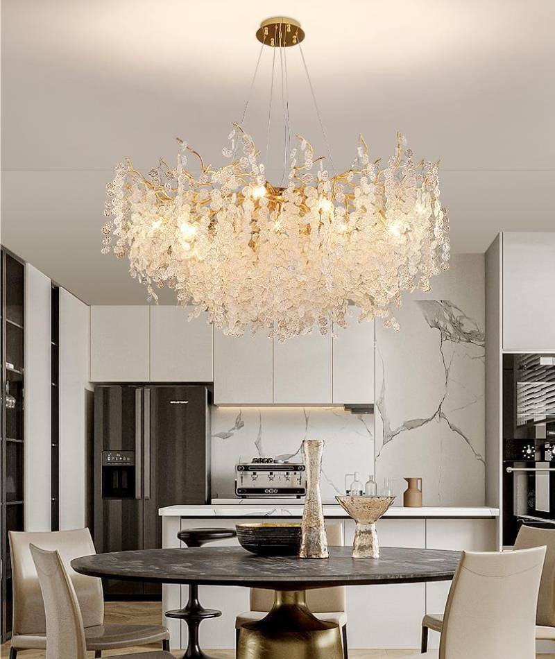 Luxury Crystal Pendant Chandelier – Modern Living Room Lighting