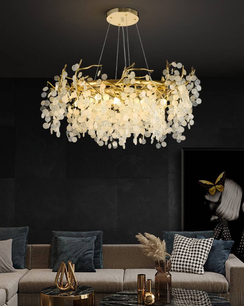 Luxury Crystal Pendant Chandelier – Modern Living Room Lighting