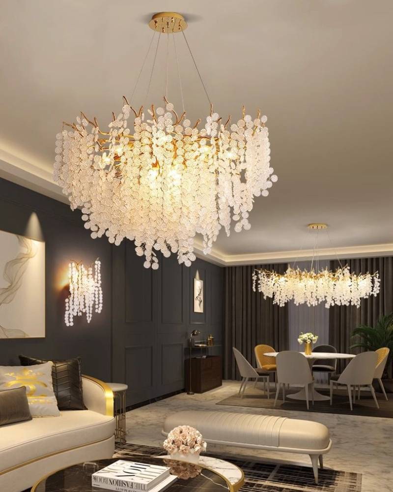 Luxury Crystal Pendant Chandelier – Modern Living Room Lighting