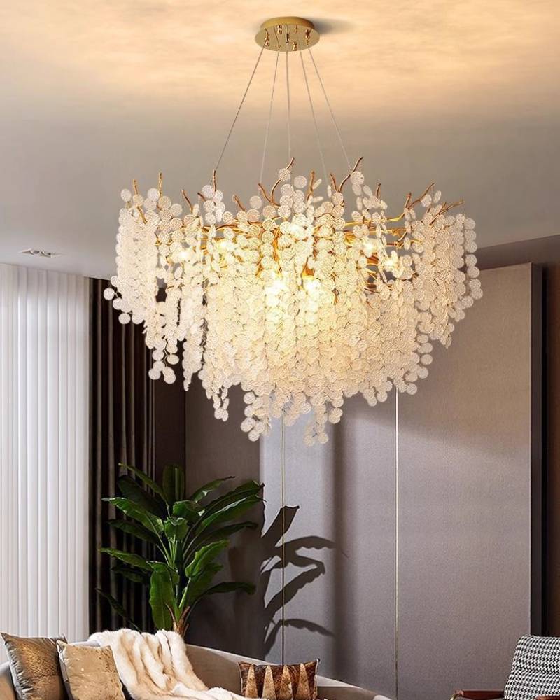 Luxury Crystal Pendant Chandelier – Modern Living Room Lighting