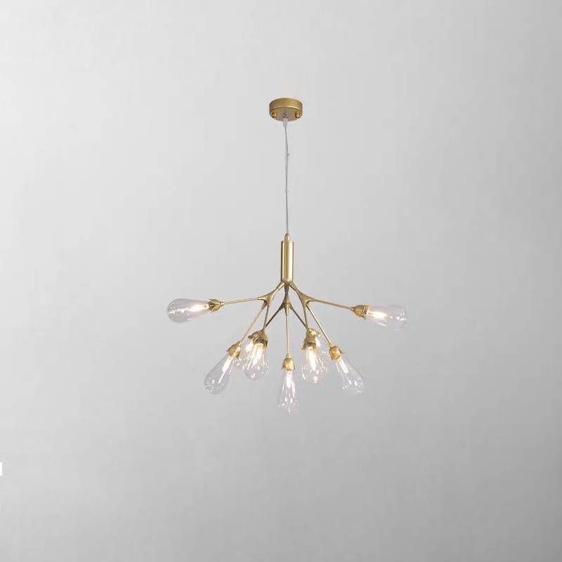 Modern Branch Chandelier – Gold Contemporary Ceiling Light for Living & Dining Rooms