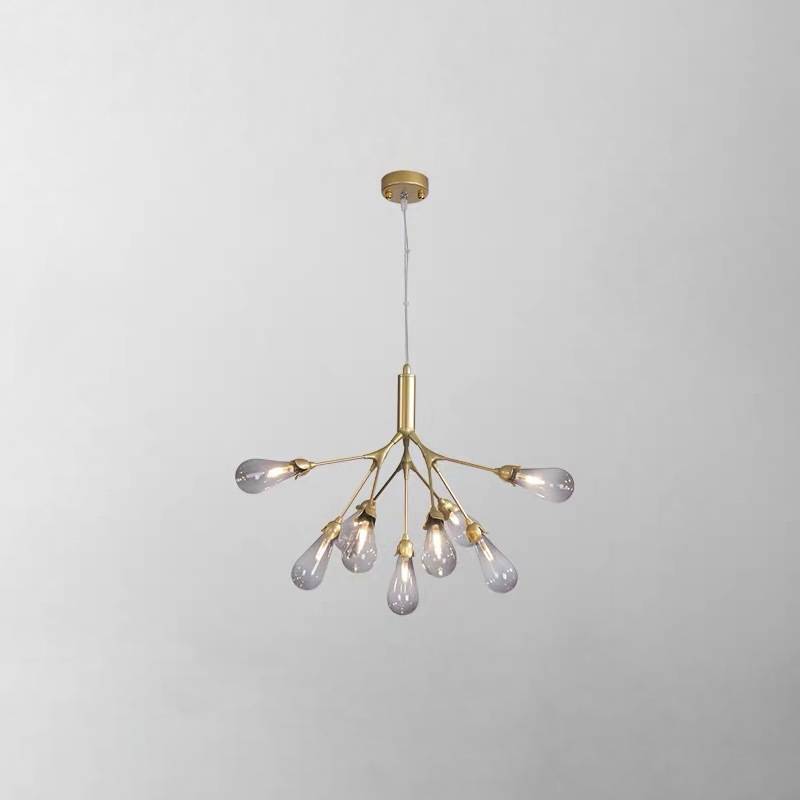 Modern Branch Chandelier – Gold Contemporary Ceiling Light for Living & Dining Rooms