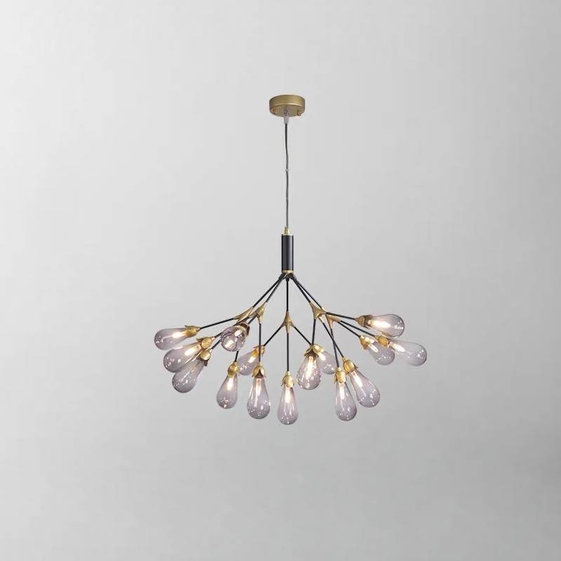 Modern Branch Chandelier – Gold Contemporary Ceiling Light for Living & Dining Rooms