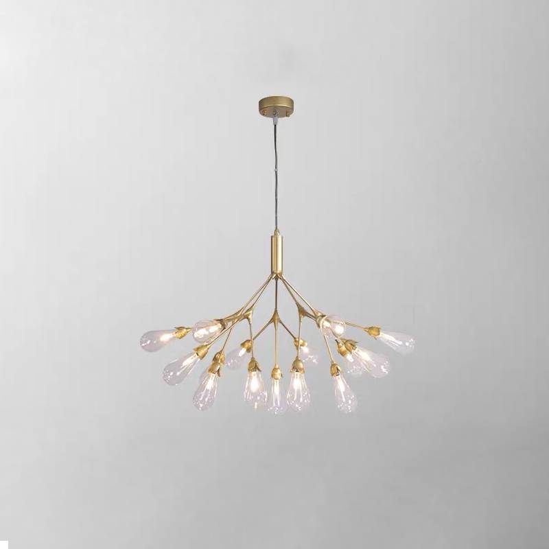 Modern Branch Chandelier – Gold Contemporary Ceiling Light for Living & Dining Rooms