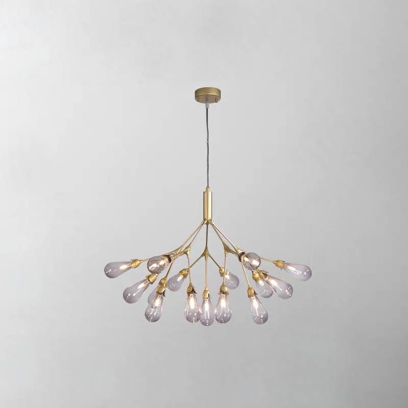 Modern Branch Chandelier – Gold Contemporary Ceiling Light for Living & Dining Rooms