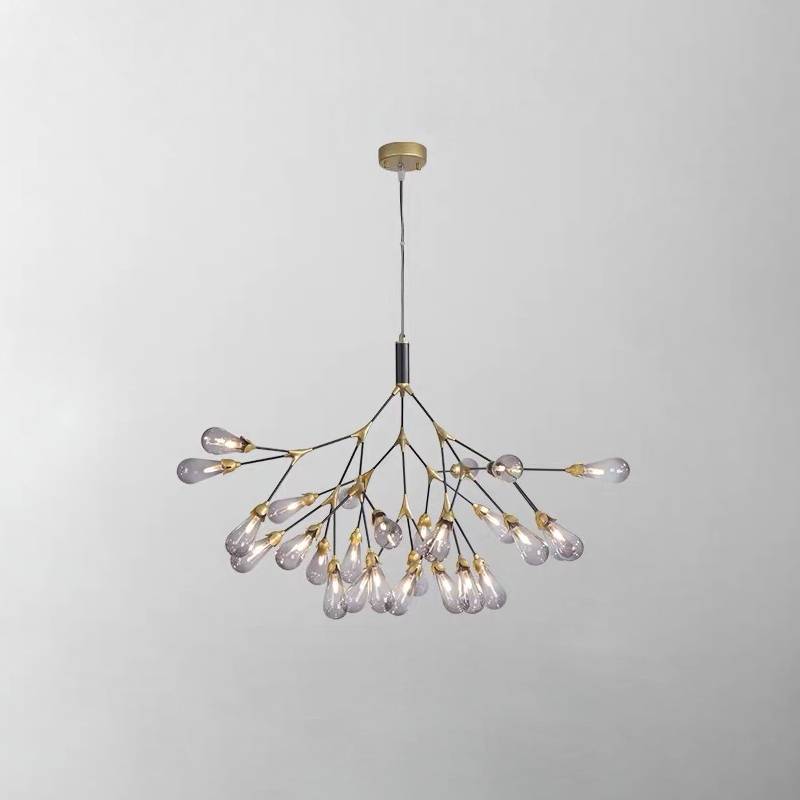 Modern Branch Chandelier – Gold Contemporary Ceiling Light for Living & Dining Rooms