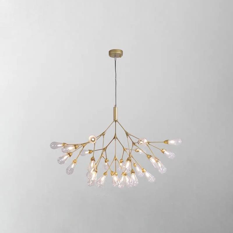 Modern Branch Chandelier – Gold Contemporary Ceiling Light for Living & Dining Rooms