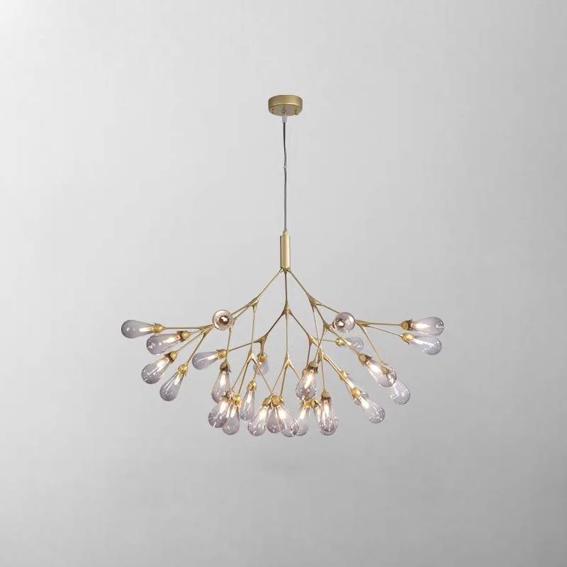 Modern Branch Chandelier – Gold Contemporary Ceiling Light for Living & Dining Rooms