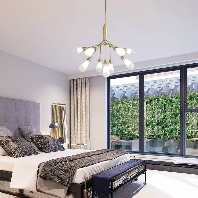 Modern Branch Chandelier – Gold Contemporary Ceiling Light for Living & Dining Rooms