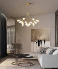 Modern Branch Chandelier – Gold Contemporary Ceiling Light for Living & Dining Rooms