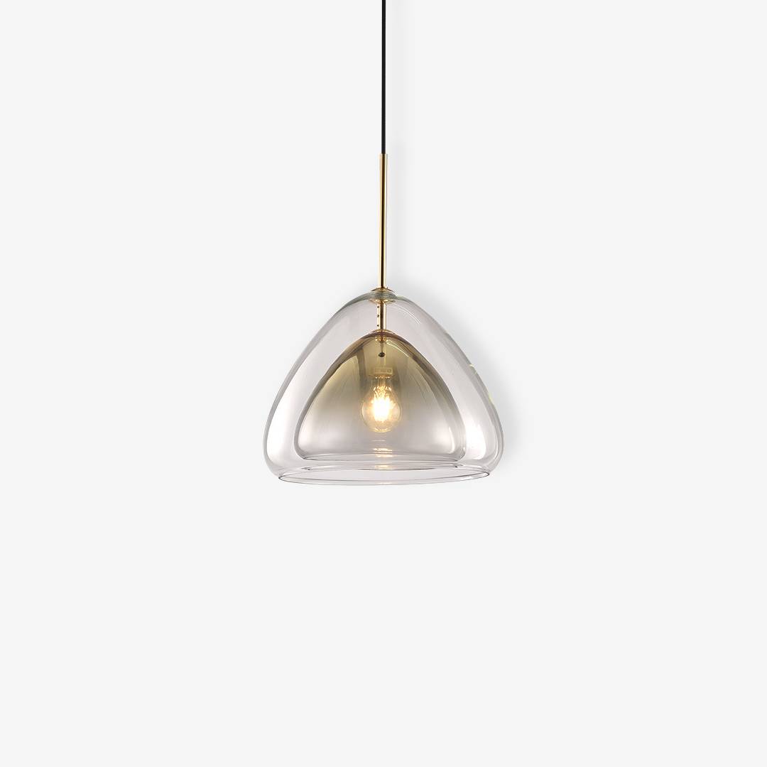 Modern Glass Pendant Light – Clear Shade Ceiling Fixture